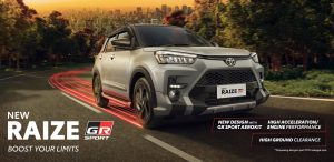 new raize gr tampak depan | auto2000 bekasi timur Toyota Raize GR Sport 2026 warna putih tampak depan di Auto2000 Bekasi Timur